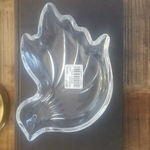 Vintage MIKASA Crystal Dove Bird Shaped Sweet Dish or Trinket Dish
